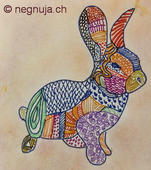 Zentangle Hase
